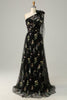 Załaduj obraz do przeglądarki galerii, Szaroniebieska Długa Sukienka Na Studniówkę Z Haftem