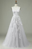 Załaduj obraz do przeglądarki galerii, Tiulowa Suknia Ślubna Bez Pleców Z Kością Słoniową Z Koronką