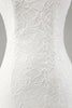 Załaduj obraz do przeglądarki galerii, Kości Słoniowej Cienkich Ramiączkach Koronkowe Suknia Syrenka Ślubna Z Rozcięciem