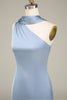 Załaduj obraz do przeglądarki galerii, Szary Niebieska Sukienka Syrenka Dla Swiadkowej