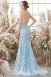 Żółta sukienka Mermaid Long Prom z aplikacjami