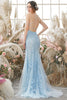 Załaduj obraz do przeglądarki galerii, Niebieska Syrenka Długie Sukienka Na Studniówke
