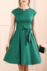 Załaduj obraz do przeglądarki galerii, Zielona Sukienki Lata 50 Z Szarfa