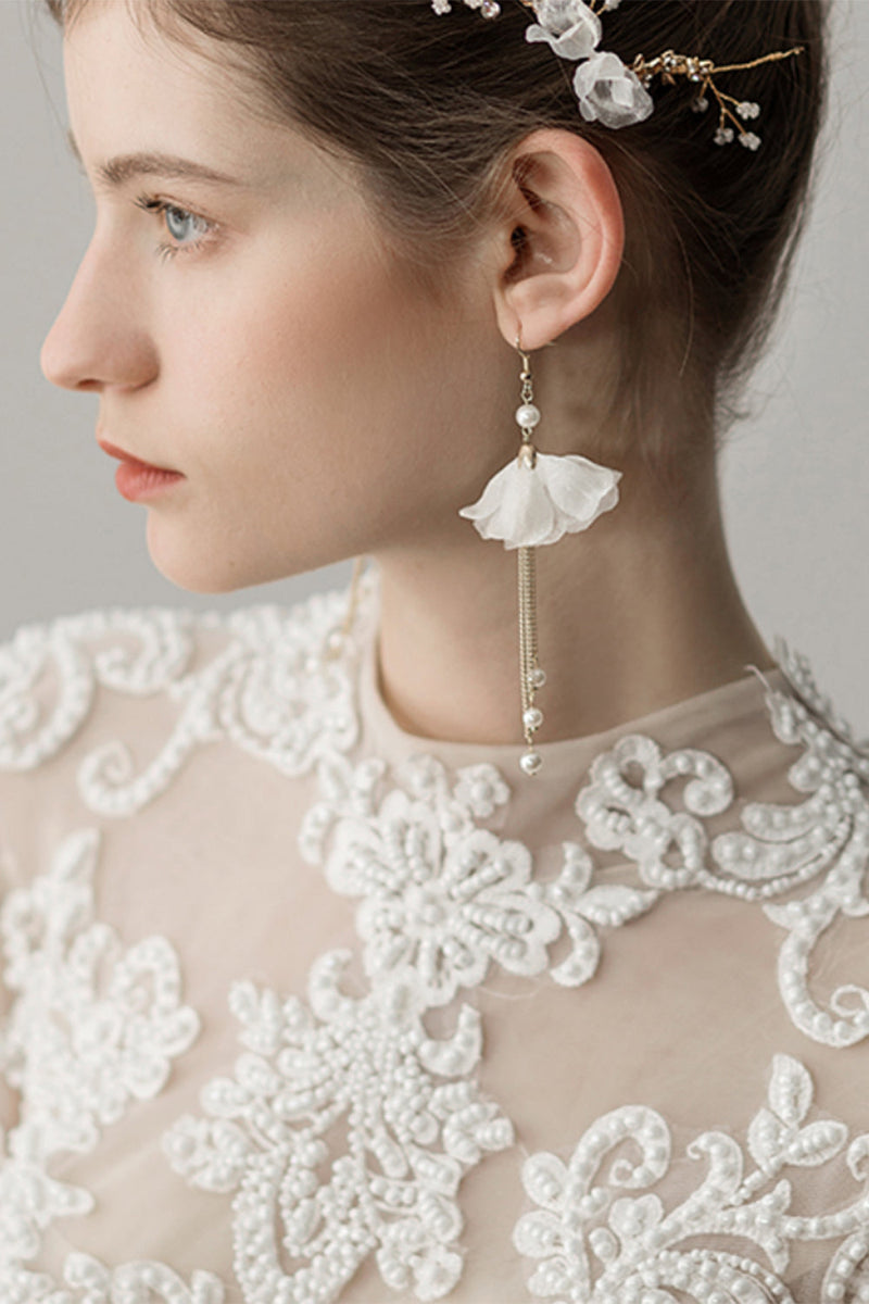 Załaduj obraz do przeglądarki galerii, Kolczyki z koralikami Flower Bridal Headband