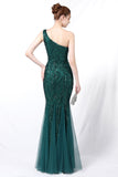 Mermaid One Shoulder Prom Sukienka z aplikacjami