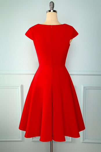 Granatowa sukienka vintage w stylu vintage