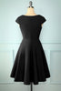 Załaduj obraz do przeglądarki galerii, Granatowa sukienka vintage w stylu vintage
