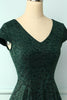 Załaduj obraz do przeglądarki galerii, Zielony Asymetryczne Sukienki Koronkowe Dekolt V