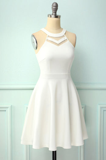 Biała Sukienki Vintage