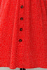 Załaduj obraz do przeglądarki galerii, Czerwona Kwiecista Sukienka Z Guzikiem Vintage