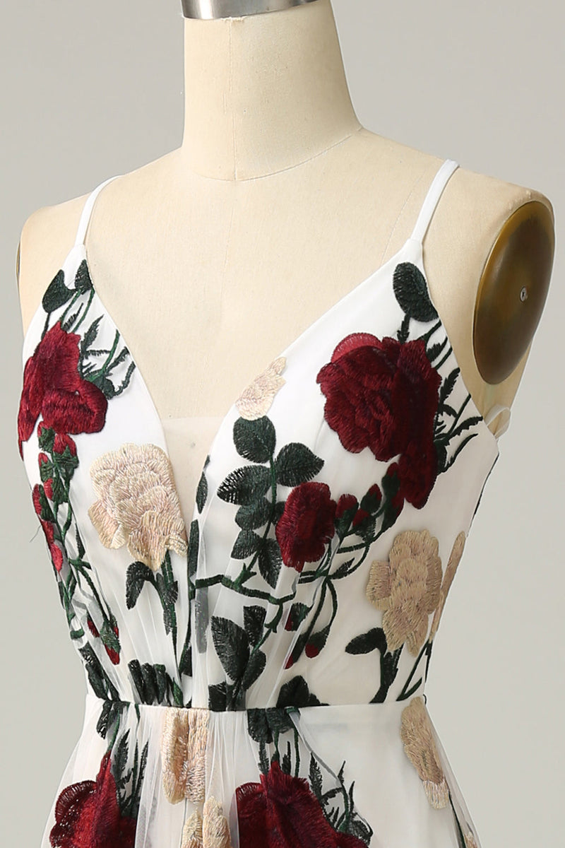 Załaduj obraz do przeglądarki galerii, Syrena Kwiatowy Nadruk Sukienki Na Studniówke