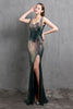 Załaduj obraz do przeglądarki galerii, Złota Syrenka cekinów dekolt sukienka prom