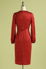 Załaduj obraz do przeglądarki galerii, Burgundowa Sukienka Casualowa w Groszki