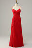 Załaduj obraz do przeglądarki galerii, Cienkich Ramiączkach Czerwone Sukienki Dla Druhny
