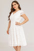 Załaduj obraz do przeglądarki galerii, Plus Rozmiar Biała sukienka z koronki Midi
