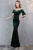 Załaduj obraz do przeglądarki galerii, Szampan Aksamitna Długa Sukienka Syrenka na Studniówkę