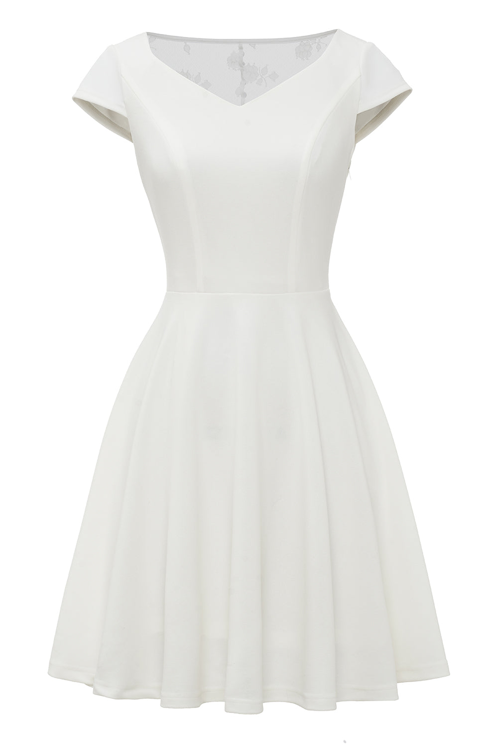 Biała koronkowa sukienka vintage