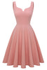 Załaduj obraz do przeglądarki galerii, Blush Solid Vintage Swing Dress