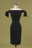 Załaduj obraz do przeglądarki galerii, Czarna Sukienka w stylu Bodycon z Odkrytymi Ramionami