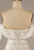 Załaduj obraz do przeglądarki galerii, Błyszcząca Syrenka Kość Słoniowa Suknia Ślubna z Odkrytymi Ramionami