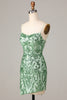Załaduj obraz do przeglądarki galerii, Cienkich Ramiączkach Zielona Sukienki Ołówkowe z Cekinami