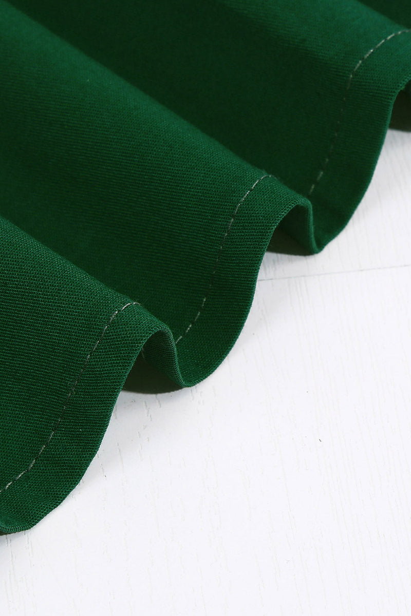 Załaduj obraz do przeglądarki galerii, Zielony dekolt w serek z krótkim rękawem 1950s Swing Dress