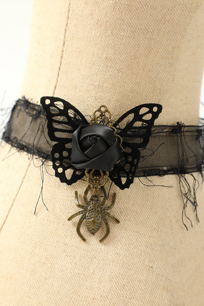 Załaduj obraz do przeglądarki galerii, Halloween Spider Butterfly Fringe Choker