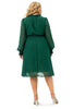 Załaduj obraz do przeglądarki galerii, Plus Size Zielona sukienka na co dzień