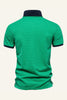 Załaduj obraz do przeglądarki galerii, Klasyczna Zielona Męska Koszulka Polo W Kropki O Regularnym Kroju Z Kołnierzykiem