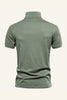 Załaduj obraz do przeglądarki galerii, Klasyczna Szaro-zielona Męska Koszulka Polo Regular Fit Z Kołnierzykiem