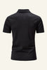 Załaduj obraz do przeglądarki galerii, Dekolt V Czarna Koszulki Polo Męskie z Krótki Rękaw