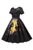 Załaduj obraz do przeglądarki galerii, Halloween Party Koronkowa sukienka vintage