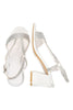Załaduj obraz do przeglądarki galerii, Białe Rhineshones Open Toe Block Heel Sandal