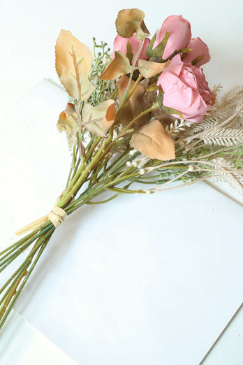Słomiane kwiaty Bukiet ślubny