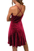 Załaduj obraz do przeglądarki galerii, Spaghetti Straps Velvet A-line Cocktail Dress