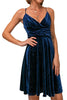 Załaduj obraz do przeglądarki galerii, Spaghetti Straps Velvet A-line Cocktail Dress