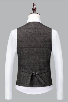 Czarny 3-częściowy garnitur ślubny Tuxedo