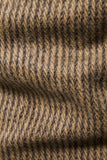 Khaki Tweed One Button Notched Lapel Męska marynarka