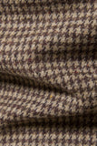 Khaki Plaid One Button Marynarka Męska