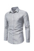 Załaduj obraz do przeglądarki galerii, Modny Nadruk Bordowa Koszule Męskie Z Długim Rękawem