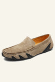 Nubuk Skórzane Męskie Buty W Grochy