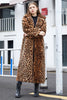 Załaduj obraz do przeglądarki galerii, Brązowy Leopard Karbowany Lapel Faux Fur Shearling Coat