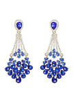 Kolczyki sztyfty Royal Blue Rhinestone