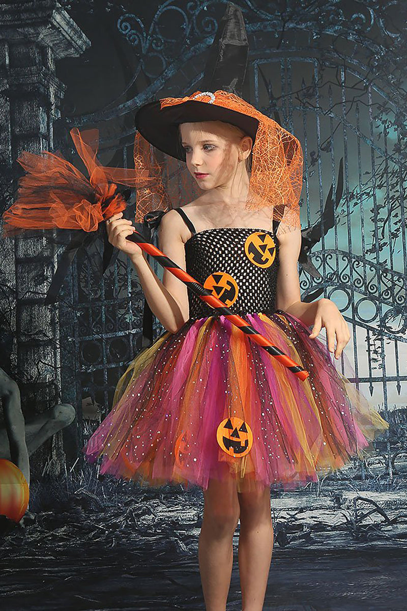 Załaduj obraz do przeglądarki galerii, Błyszcząca czarna tiulowa sukienka na Halloween