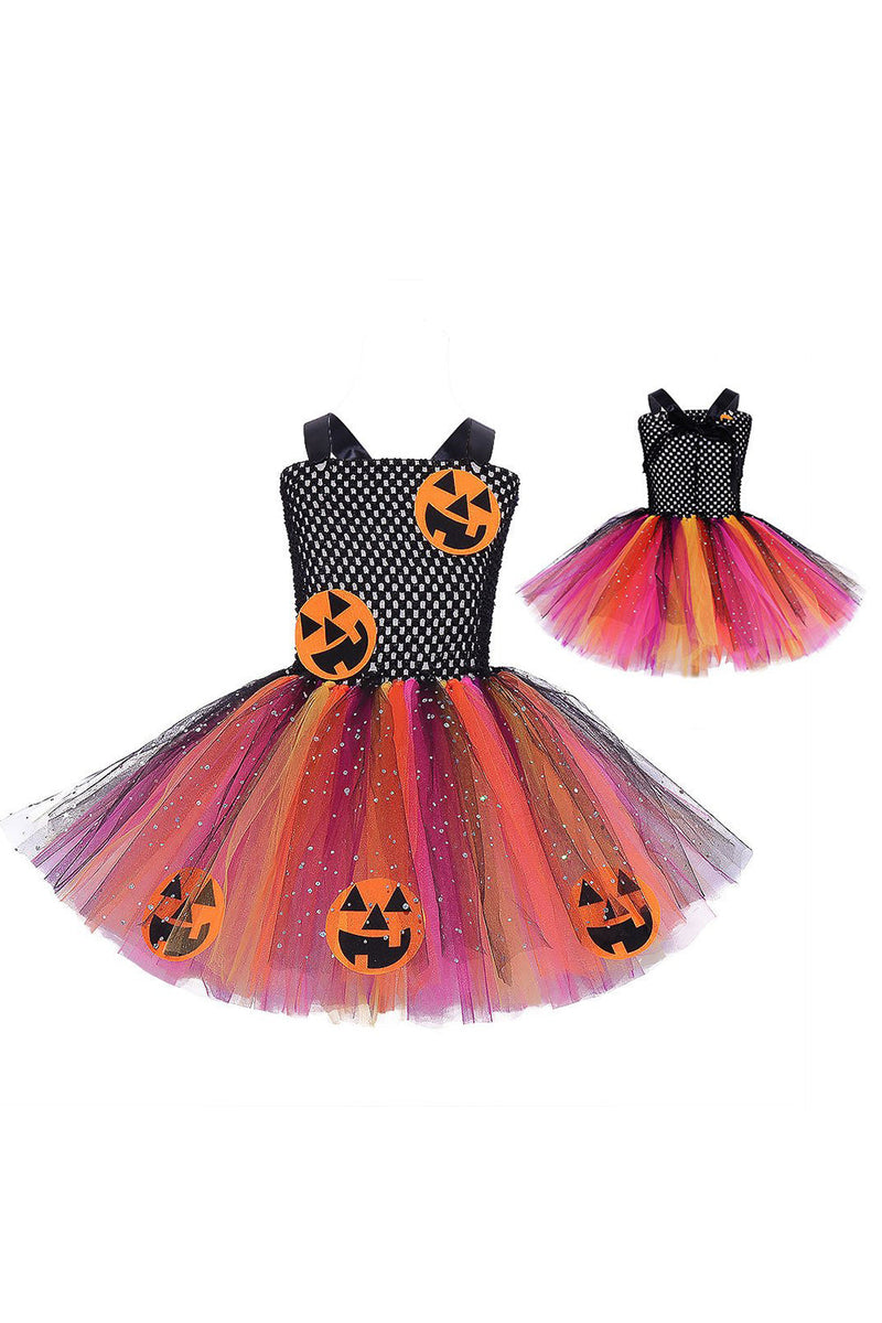 Załaduj obraz do przeglądarki galerii, Błyszcząca czarna tiulowa sukienka na Halloween