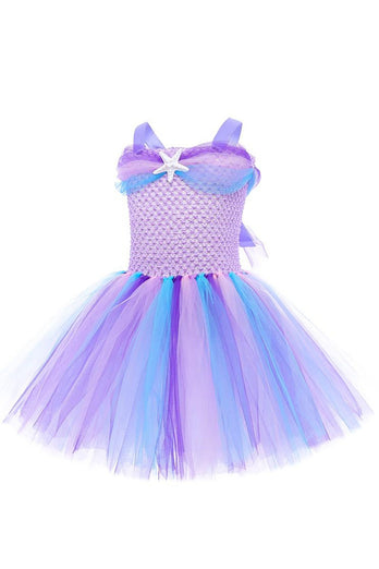 Fioletowy Tiul Star Halloween Sukienka dla dziewczynek