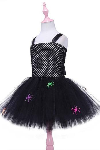 Czarny tiul A-Line Halloween Dress Set