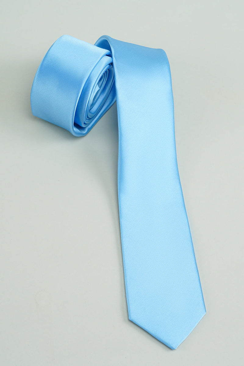 Załaduj obraz do przeglądarki galerii, Niebieski Solidny Krawat Dla Mężczyzn
