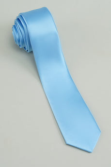 Niebieski Solidny Krawat Dla Mężczyzn