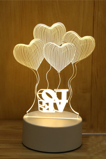 Kreatywny Prezent 3D Nocne światło Prezent na Walentynki